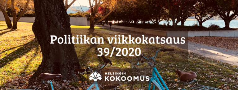 Politiikan viikkokatsaus 39/2020