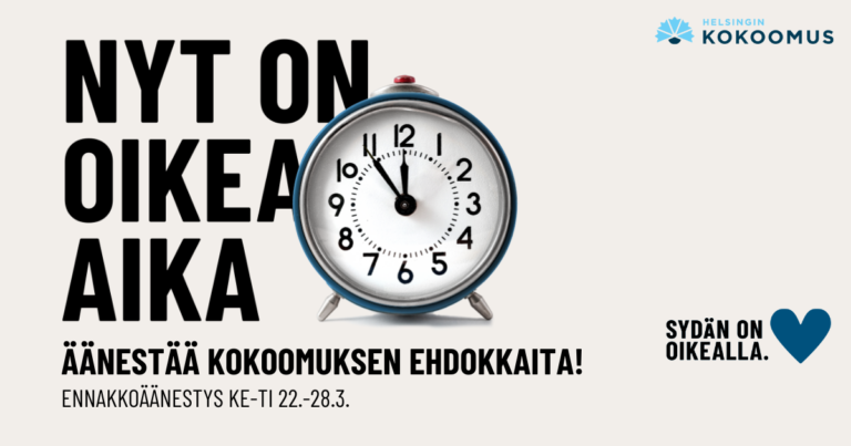 Nyt on oikea aika äänestää kokoomuslaista eduskuntavaaleissa!